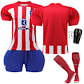 Miniatyrbild 4 av 5: 2324 Atletico Madrid Hemtröja Vuxna Barn Kortärmad Fotbollströja - Set - Nr 19 Morata Träningsdräkt - Nr 7 + Strumpor 18(100-110cm)
