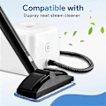Pikkukuva 4 / 4: Uudelleenkäytettävät mikrokuituliinat Neat Steam Cleaner -höyrymoppiin, korvaavat moppiliinat, uudelleenkäytettävät liinat ja pienet suojukset Blue  White