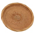 Miniatyrbilde 6 av 8: Rattan Fruktfat Håndvevd Elegant Tradisjonell Naturlig Rattan Serveringsbrett for Kjøkkenbenk Bord M