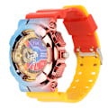 Miniatyrbild 1 av 6: Quartz Watch Gradient Vattentät Lätt Långvarig Tid Exakt Mode Sport Armbandsur Röd Topp Gul Botten