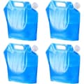 Hopfällbar vattenbehållare, 4-pack, 5 liter, vikbar dricksvattenbehållare för camping