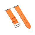 Miniatyrbillede 3 af 8: Smart Watch Rem Læder Smart Watch Tilbehør til IOS Watch Series SE 8 7 6 5 4 3 2 1 42mm 44mm 45mm Orange