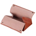 Miniatyrbild 4 av 6: PU Läder Originalitet Tissue Box Skrivbords Tissuehållare för Sovrum Vardagsrum Orange