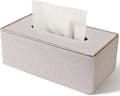 Servettbox, PU Läder Servettboxhållare, Rektangulära Servettboxar, Rektangulär Servetthållare - Beige