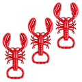 Miniatyrbild 5 av 5: Cool Kräftformad Flasköppnare Zinklegering Multipurpose För Utomhus 3st Red 8X4.5CM