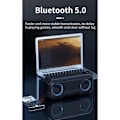 Pikkukuva 3 / 4: Ysilla Kannettava LED Bluetooth-kaiutin, Kaksoissubwoofer Langaton Bluetooth 5.0 Audio-kaiutin - Punainen