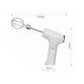 Miniatyrbild 5 av 5: 1 set Användbar äggvisp Bärbar USB uppladdningsbar handdator - B Vit