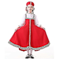 Miniatyrbilde 2 av 5: Russisk Danser Jentekostyme Rød Sarafan Folkedrakt Karneval Barn/dame Russisk Tradisjonell Bekledning M  110-125cm