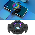Miniatyrbillede 2 af 5: P10 Mobiltelefon Halvleder Køler RGB Udtrækkelig Bagklips Køleplade til Live Streaming Vlogging Mobil Gaming Sort
