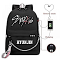 Pikkukuva 1 / 5: Stray Kids USB-reppu, korealainen tyyli, Felix-kirjalaukku, takaisin kouluun, pojat, tytöt, fanilahjakassi, Mochila 13