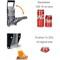 Pikkukuva 5 / 5: Tölkinmurskain ja pullonavaaja - 500ml Heavy Duty 16oz 2 in 1 murskaa soodatölkit ja