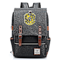 Miniatyrbillede 1 af 5: Hufflepuff Skole for Heksekunster og Troldmandsskab trykt rygsæk, ungdomsstuderende rygsæk, fritidstaske til mænd og kvinder, rejsetaske dark grey 14in