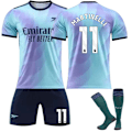Miniatyrbild 1 av 5: 2425Arsenal andra bortatröja Martinelli fotbollströja uniform + strumpor XXL(185-190cm)