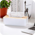 Miniatyrbild 5 av 5: Trä Tissue Box, Tissue Dispenser 21x13x10cm, Praktisk Tissue Box, Rektangulär Box för Standard Tissues