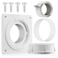 Miniatyrbild 1 av 5: Torktumlarkontakt, Twist Lock Torktumlarslang Ventilationskit Med Snabbkopplingsfunktion, Väggplatta Passar 4-tums Kanaler