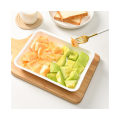 Miniatyrbild 5 av 5: Matbricka Vit stapelbara runda kanter Lätt att rengöra Spilltålig Multipurpose Plast Hot Pot Serveringsbricka för Dining Room-M