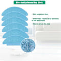Miniatyrbilde 2 av 5: Pakke med 6 moppekluter erstatningsdeler for L9000, for SL60D, for L6 Nex, for Q6 SE robotmopp Blue