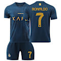 Miniatyrbild 2 av 3: 23-24 Riyadh Victory Jersey Borte Ronaldo Fotbollströja Set+strumpa XL(180-185cm)