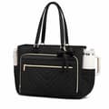 Termisk veske for kvinner med koppholder, vanntett lunsjveske, svart, brun, polyester Black