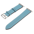 Miniatyrbild 2 av 8: Smartwatch Läderrem Universal Smart Watch Replacement Band Rem för IWatch Series SE 8 7 6 5 4 3 2 1 38mm 40mm 41mm Blå