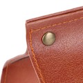 Miniatyrbild 6 av 6: PU Läder Originalitet Tissue Box Skrivbords Tissuehållare för Sovrum Vardagsrum Orange