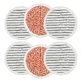 Pikkukuva 1 / 5: 6 kpl S7000 Höyrymoppityynyjen korvaus S7000AMZ S7001 S7001TGT S7000 -sarjan höyrymoppiin, Microfi Orange  Gray