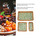 Miniatyrbilde 8 av 8: 3 stk. Rattan Fruktbrett Rektangulært Fruktbrett Flerbruks Oppbevaringsbrett for Hjem Restaurant Grønn Willow