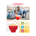 Pikkukuva 5 / 5: Popcornkone, mikroaaltouunin kestävä, silikoninen popcornin valmistaja ja astianpesukoneen kestävä, popcornkulho ja kahva kotiin