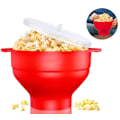 Pikkukuva 3 / 5: Popcornkone, mikroaaltouunin kestävä, silikoninen popcornin valmistaja ja astianpesukoneen kestävä, popcornkulho ja kahva kotiin