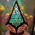 Miniatyrbilde 1 av 2: Bohemsk Mosaikk Stjernehimmel Gulvprojektor Lampe Bord Sengelampe
