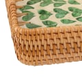 Miniatyrbilde 5 av 8: 3 stk. Rattan Fruktbrett Rektangulært Fruktbrett Flerbruks Oppbevaringsbrett for Hjem Restaurant Grønn Willow