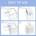 Miniatyrbild 5 av 5: Akryl fyrkantig servettbox transparent kreativ servettbox enkel hushållsservettbox