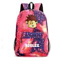 Miniatyrbillede 1 af 2: Børne Skoletaske Roblox Rygsæk Studenter Skoletaske Rejsetaske Starry Red
