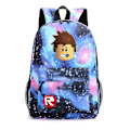 Miniatyrbillede 1 af 2: Børne Skoletaske Roblox Rygsæk Studenter Skoletaske Rejsetaske Star Blue 5
