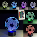 Miniatyrbillede 2 af 2: Real Madrid fodboldlampe 3D farverig touch LED visuelt lys gavebordlampe natlampe med atmosfærelys