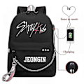 Miniatyrbild 1 av 5: Stray Kids USB Ryggsäck Koreansk Stil Felix Bokväska Tillbaka Till Skolan Pojkar Flickor Fans Presentväska Mochila 16