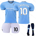 Miniatyrbild 1 av 2: 2425 Manchester City Hemmafotbollströja Gralish Tröja Med Strumpor XL(180-190cm)