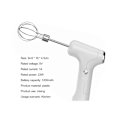 Miniatyrbild 3 av 5: 1 set Användbar äggvisp Bärbar USB uppladdningsbar handdator - B Vit