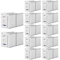 12-pack dammsugarpåsar för T30 Pro T30 Max dammsugare, stor kapacitet, ersättningstillbehör White