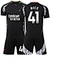 Miniatyrbild 1 av 2: 2425 Arsenal Borta Svart Fotbollströja Rice Jersey 18(100-110cm)