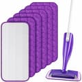 6-pack återanvändbara Flash Powermop mopprefiller, maskintvättbara mikrofiberdynor
