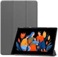 Kompatibel med Lenovo Idea Tab Plus/Tab K12 Tri-fold deksel PU full beskyttelse ripebestandig grå