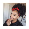 Pikkukuva 5 / 5: Afro-naisten joustava nutturaperuukki, lämmönkestävä, lyhyt, kihara, aaltoileva scrunchie-hiuslisäke - 4#