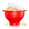 Pikkukuva 1 / 5: Popcornkone, mikroaaltouunin kestävä, silikoninen popcornin valmistaja ja astianpesukoneen kestävä, popcornkulho ja kahva kotiin