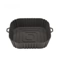 Silikon Air Fryer-foder, 16 cm, grå, non-stick, återanvändbar, diskmaskinssäker