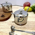 Miniatyrbilde 5 av 5: Krydderkrukke i rustfritt stål med lokk, sukkerstrøer, chili-krukke for restaurant, krydderoppbevaring, kjøkkenoppbevaringskrukke PUW0480 SLS