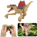 Miniatyrbild 2 av 4: Fjärrkontroll Dinosaurie för pojkleksaker i åldern 4 till 12 - Realistisk Walking Robot Velociraptor med brusande ljud och LED-ljus
