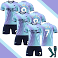 Miniatyrbild 2 av 5: 2425Arsenal andra bortatröja Saka fotbollströja uniform + strumpor 26(140-150cm)