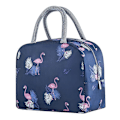 Pikkukuva 1 / 5: Lounasrasian kantokassi Eristyslaukku Lounasrasian laukku Eristyslaukku riisipussilla Paksuuntunut alumiinifolio kantokassi (Laivastonsininen Flamingo)