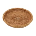 Miniatyrbilde 1 av 8: Rattan Fruktfat Håndvevd Elegant Tradisjonell Naturlig Rattan Serveringsbrett for Kjøkkenbenk Bord S